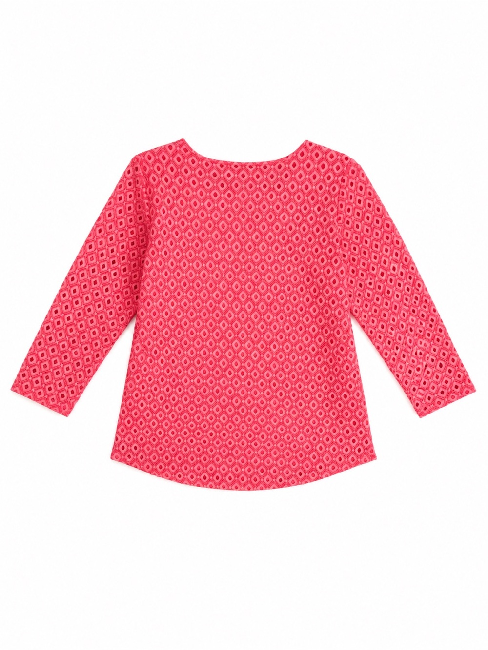 Ruby Rd. Coral Eyelet Blouse Chic Career Casual Top Size PS - Picture 3 of 7